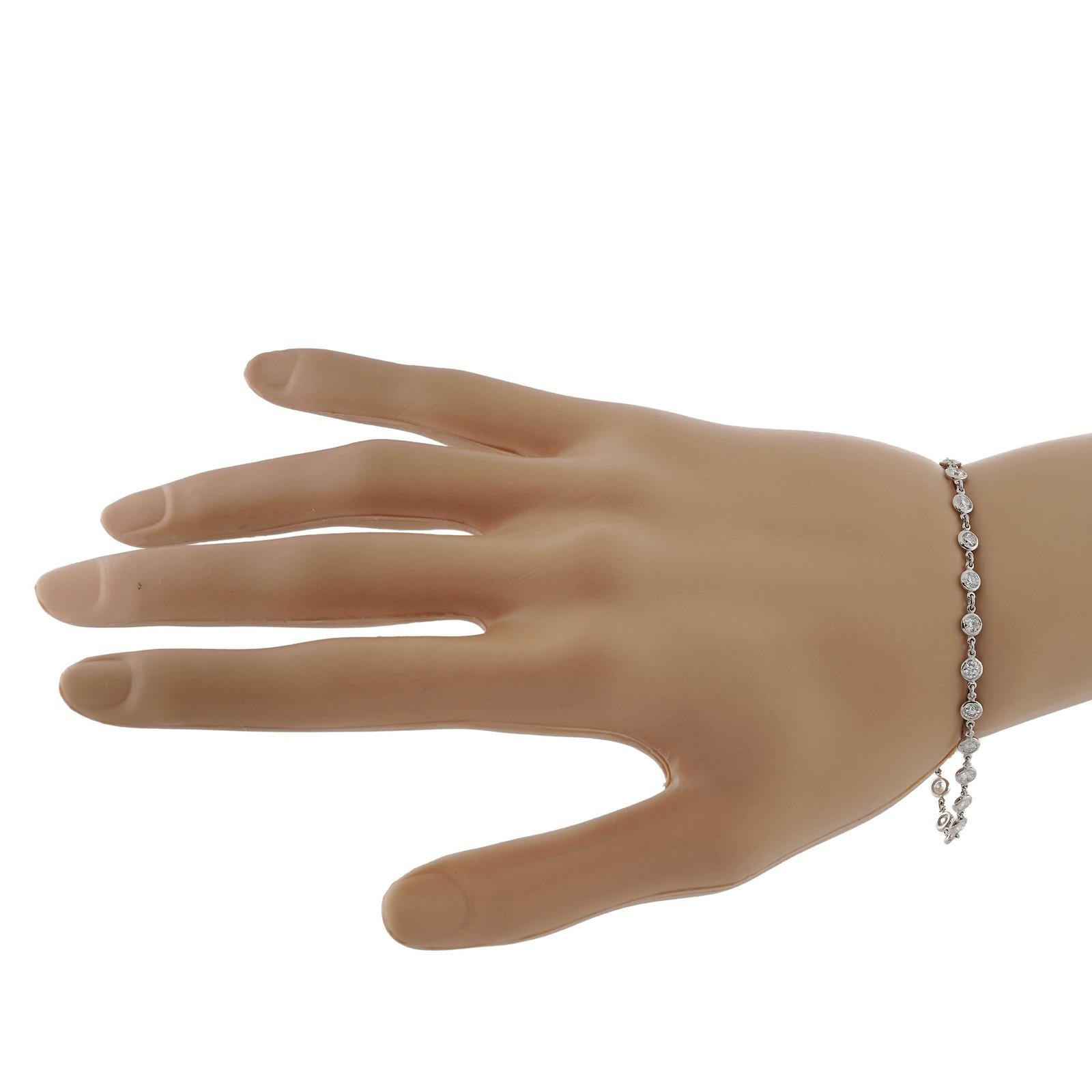 TIFFANY & CO. Peretti Diamonds by the Yard Bracelet en platine Unisexe en vente