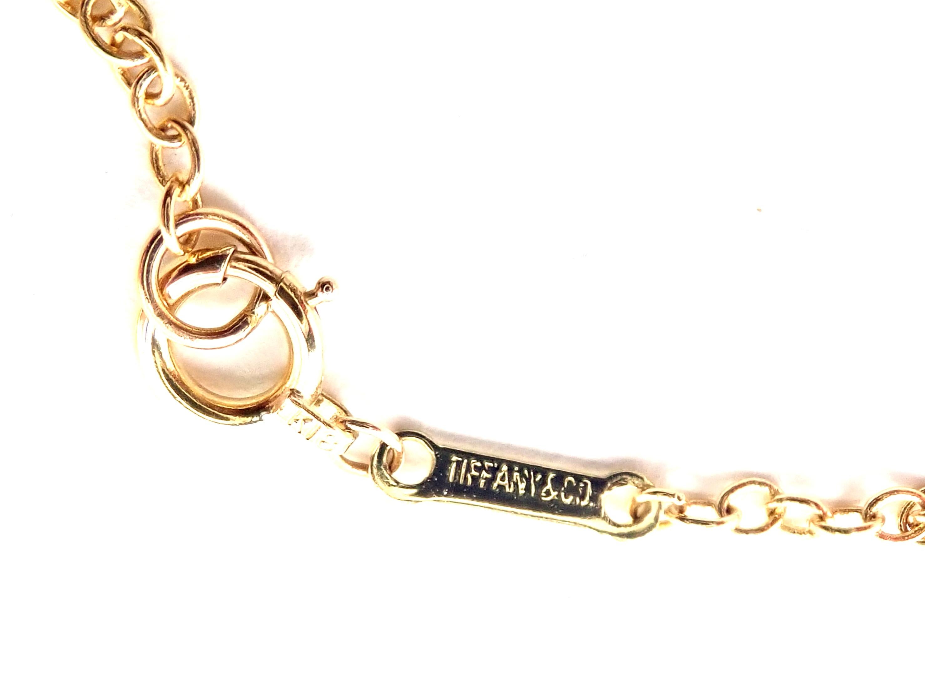 Tiffany & Co. Peretti Extra große Halskette mit durchbrochenem Herz-Anhänger aus Gelbgold im Angebot 3
