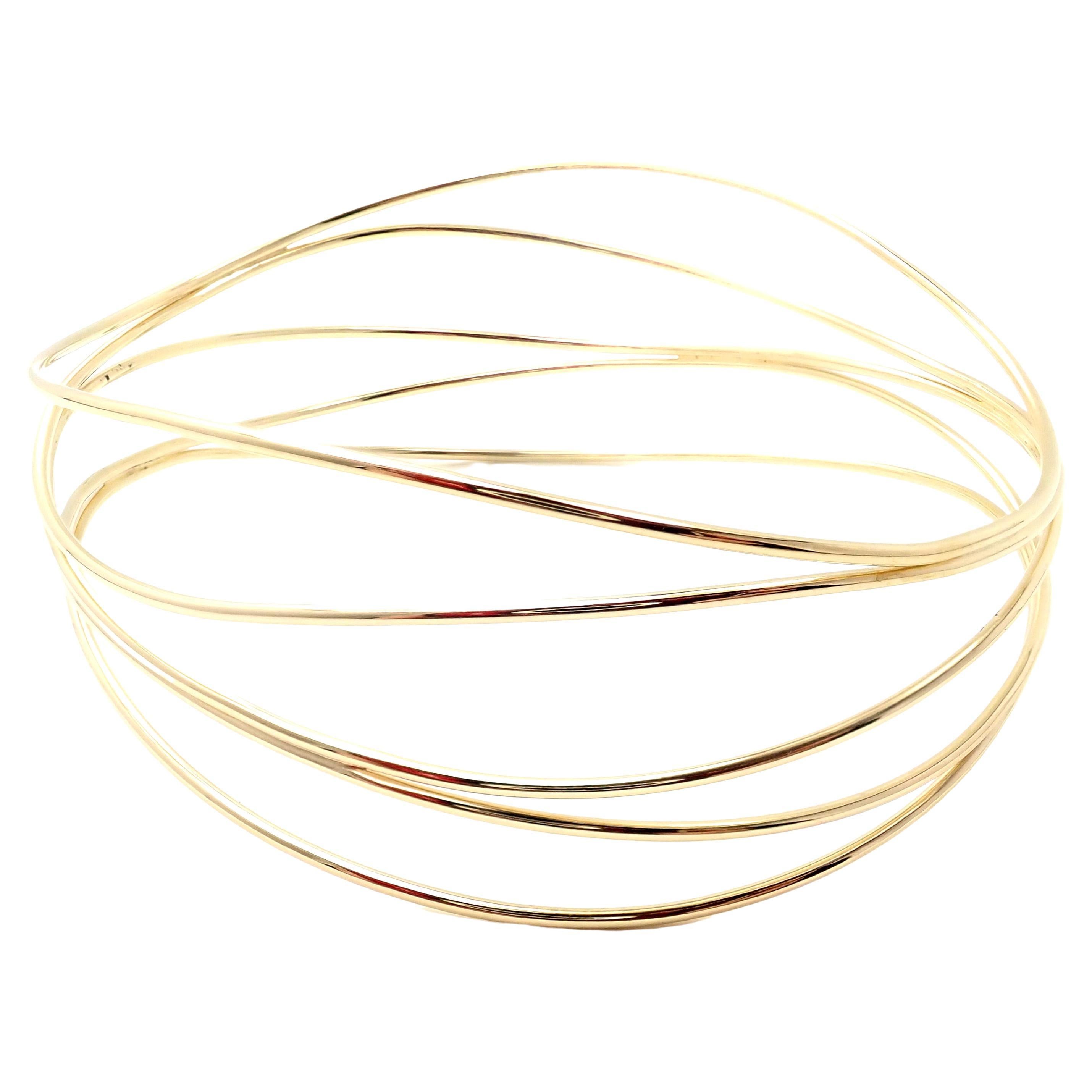 Tiffany & Co. Bracelet jonc Peretti à cinq rangées de vagues en or jaune