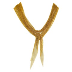 Tiffany & Co. Peretti Gold Mesh Scarf Necklace