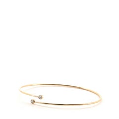 Tiffany & Co. Peretti Hoop Single-Row Bangle Bracelet 18 Karat Gold with Diamond