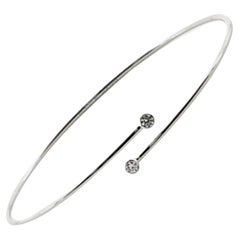 Tiffany & Co. Peretti Hoop Single-Row Bangle Bracelet Platinum and Diamond