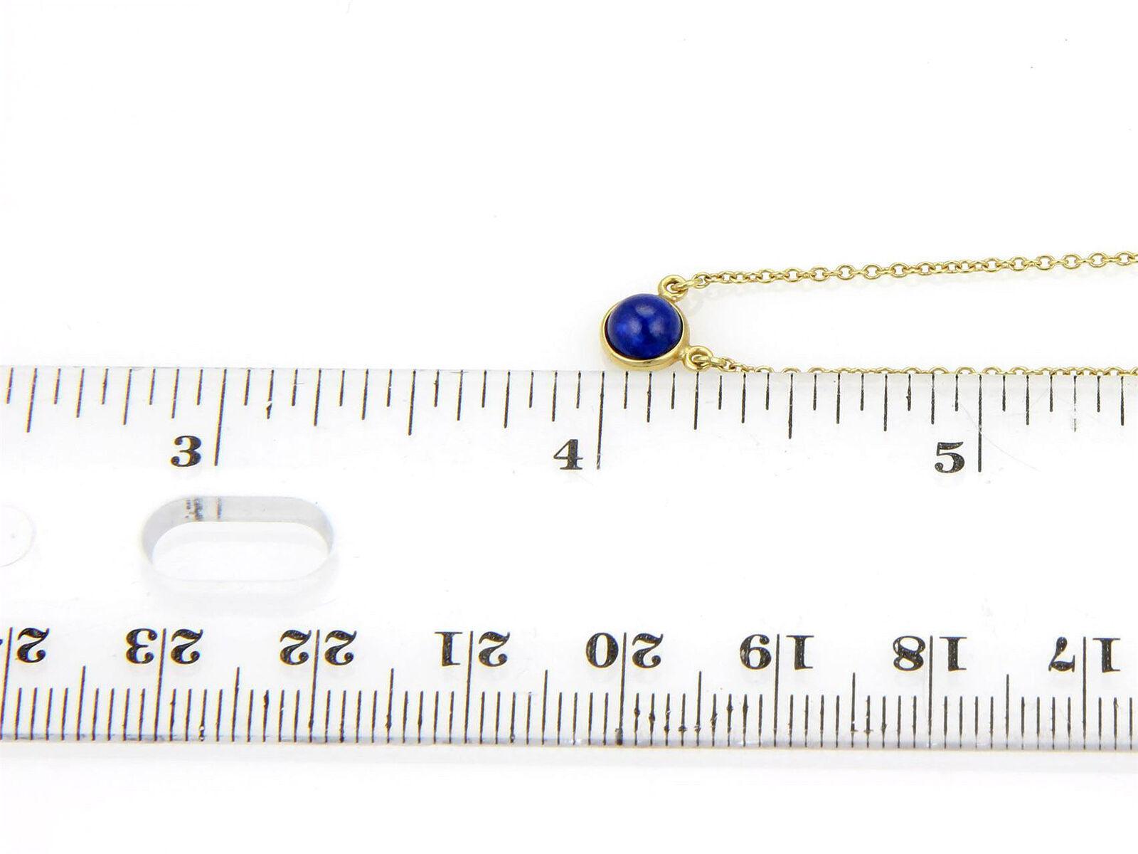 Taille cabochon Tiffany & Co. Peretti Collier pendentif Lapis by The Yard en or jaune 18 carats