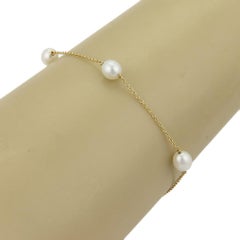 Tiffany & Co. Peretti Pearls by the Yard 18k Yellow Gold Bracelet 7.25"