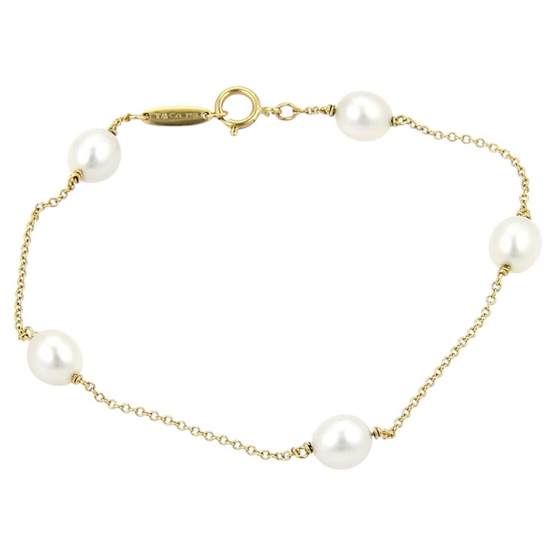 Tiffany & Co. Bracciale Peretti Pearls by the Yard in oro giallo 18k, 7,25"