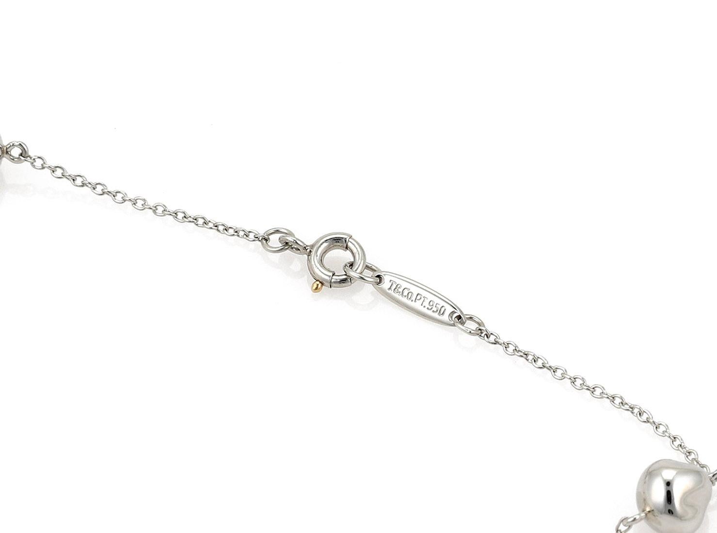 Moderne Tiffany & Co. Peretti Platinum 5 Nugget Charm Bracelet en vente