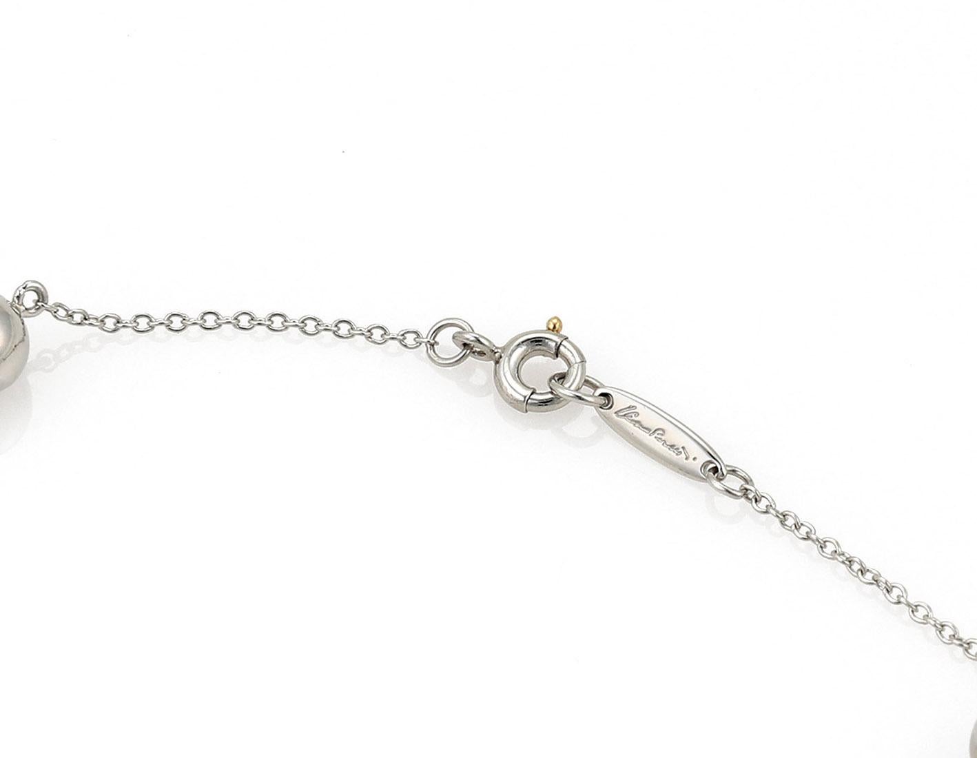 Modern Tiffany & Co. Peretti Platinum 5 Nugget Charm Bracelet For Sale