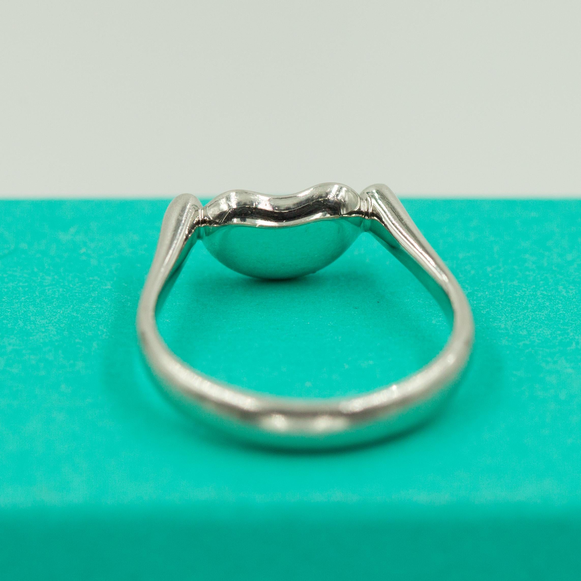 Women's TIFFANY & CO Peretti Platinum Diamond Bean Ring