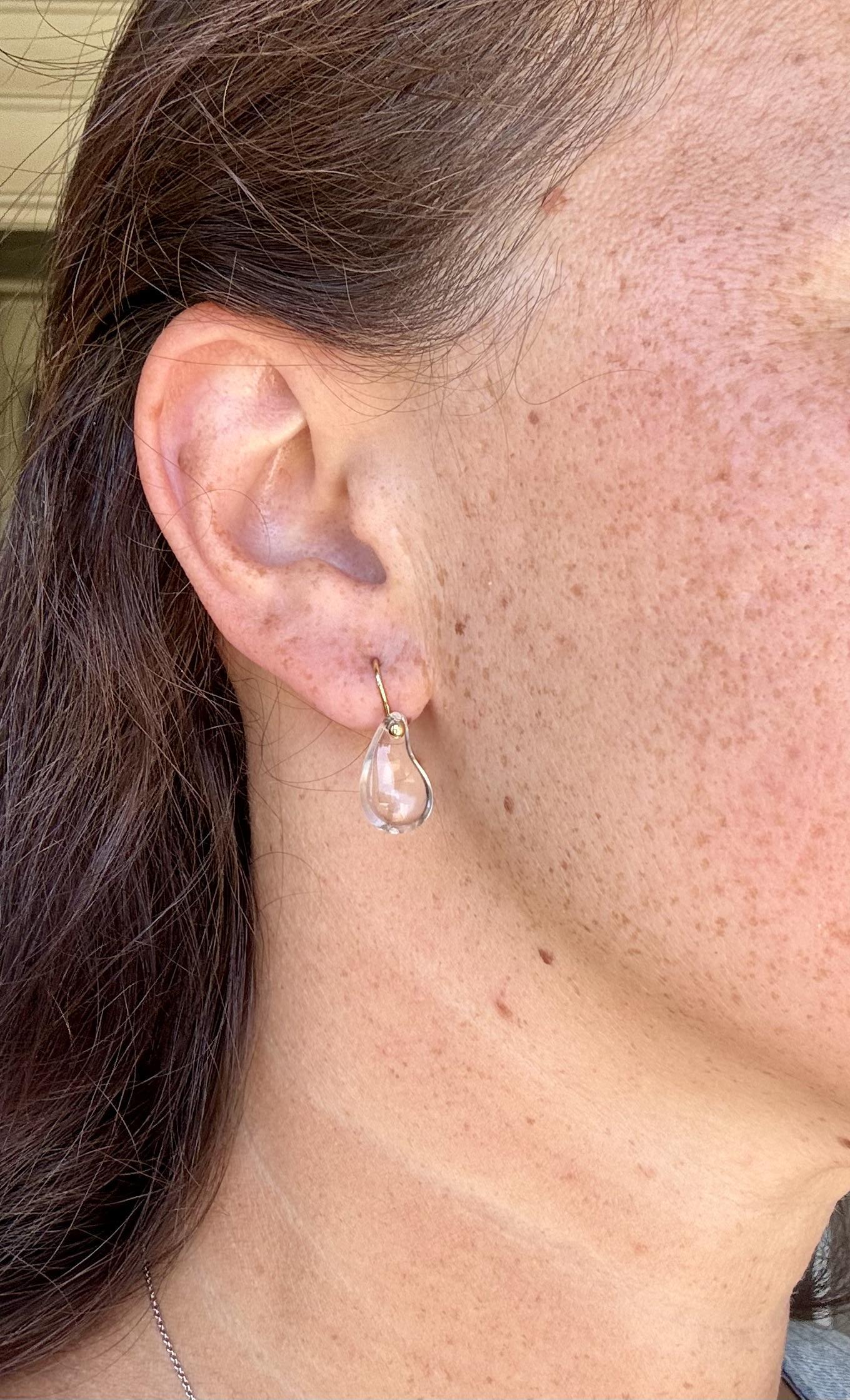Tiffany & Co. Orecchini a goccia in cristallo di rocca Peretti in oro 18k in vendita 5