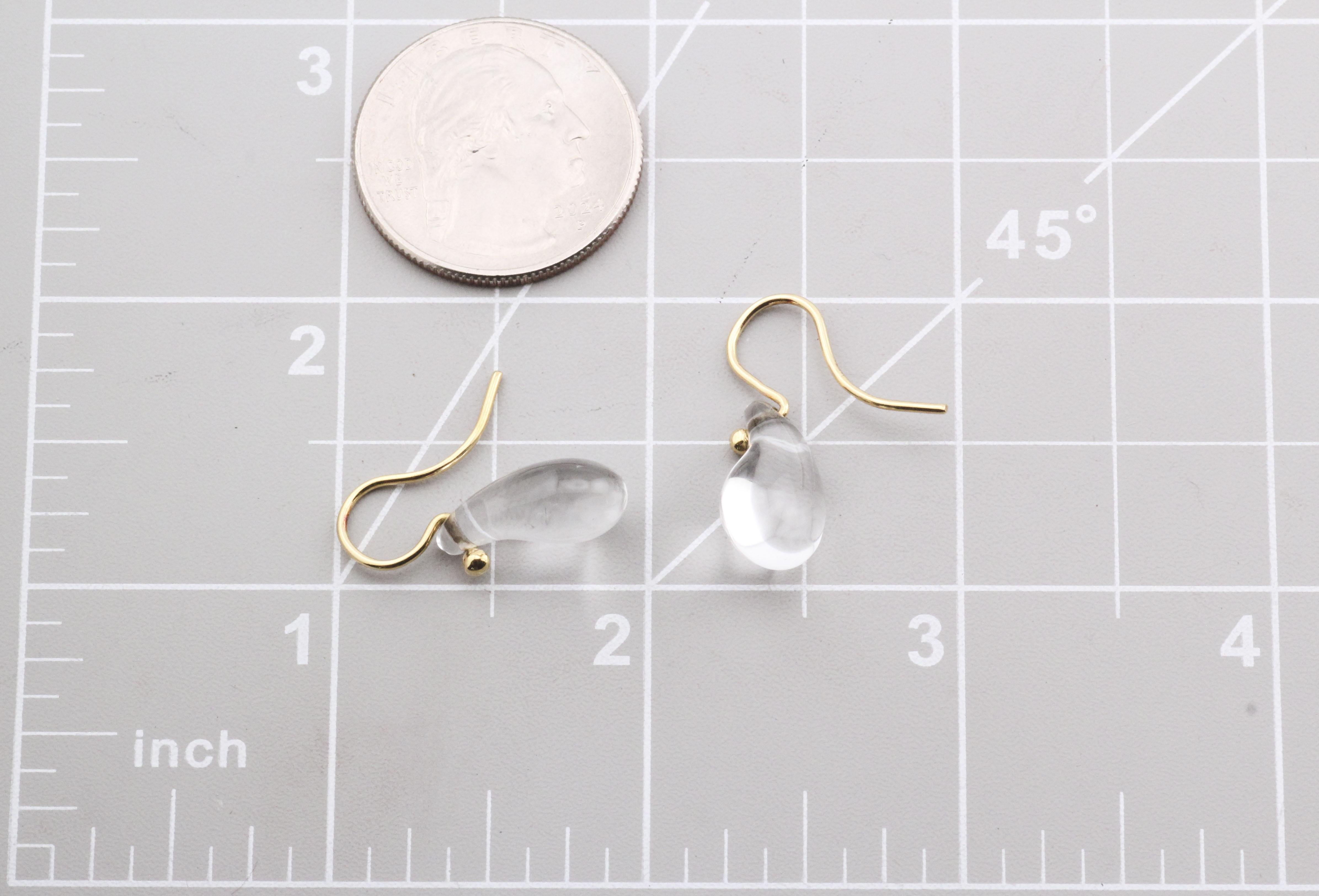 Tiffany & Co. Orecchini a goccia in cristallo di rocca Peretti in oro 18k in vendita 4