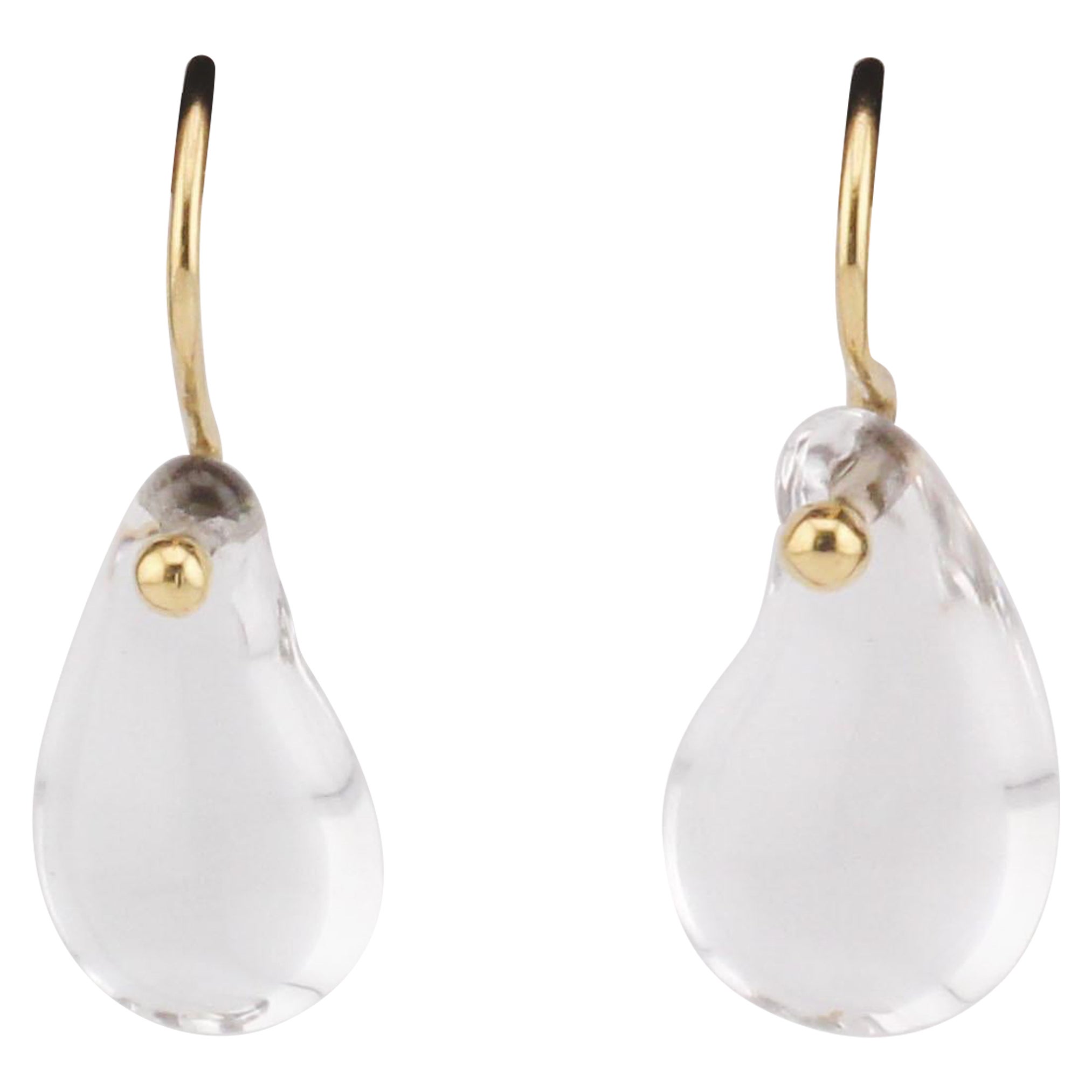 Tiffany & Co. Orecchini a goccia in cristallo di rocca Peretti in oro 18k in vendita