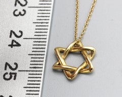 Tiffany & Co. Peretti Small 18 Karat Gold David Star Chain Necklace