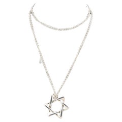 Tiffany & Co. Peretti Star of David Sterling Silver Extra Large Mesh Necklace