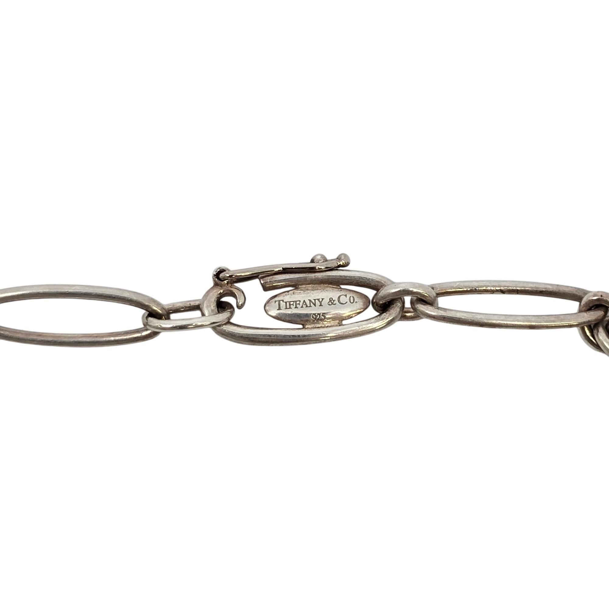 Tiffany & Co Peretti Sterling Silver Charm Bracelet Heart Bean Dove Star #20138 For Sale 2