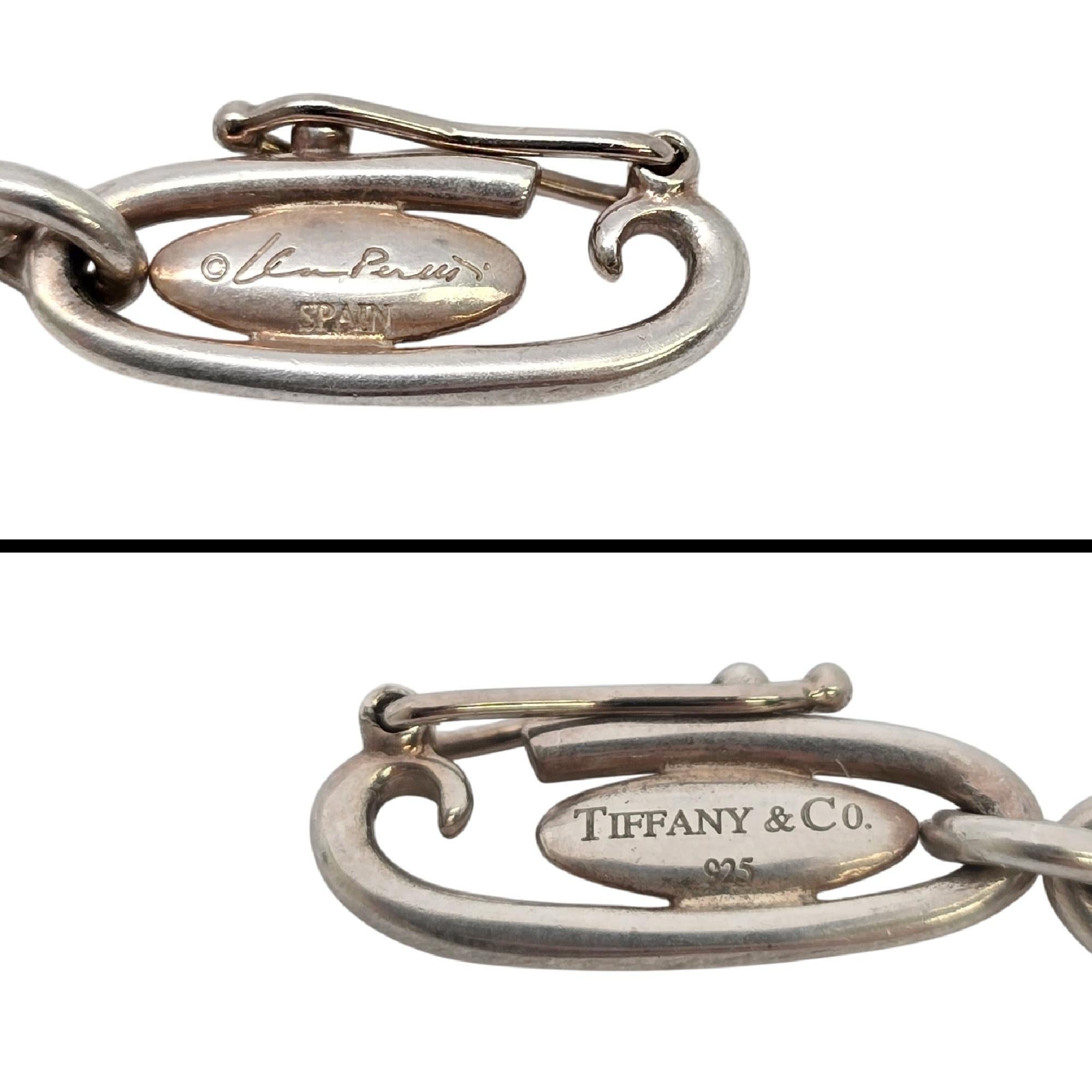 Tiffany & Co Peretti Sterling Silver Charm Bracelet Heart Bean Dove Star #20138 For Sale 4
