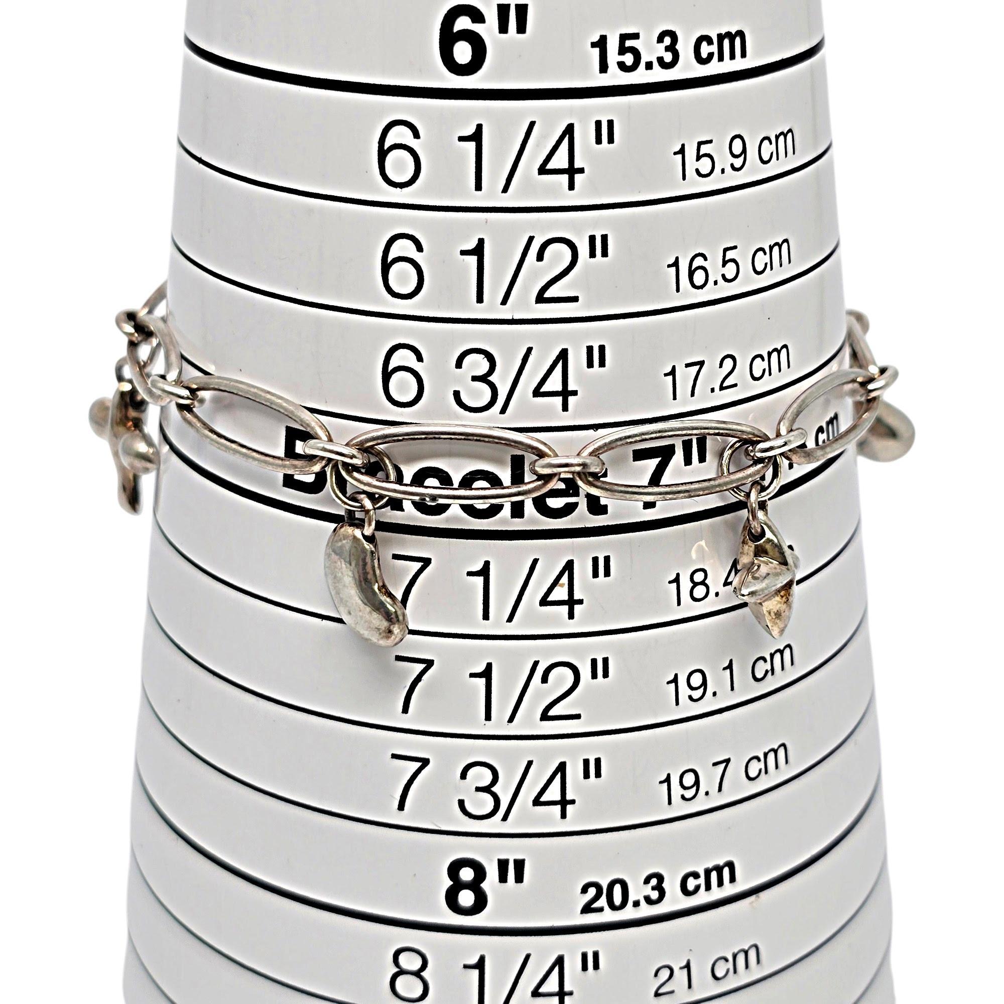 Tiffany & Co Peretti Sterling Silver Charm Bracelet Heart Bean Dove Star #20138 For Sale 5