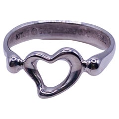 Tiffany & Co Peretti Sterling Silver Open Heart Ring