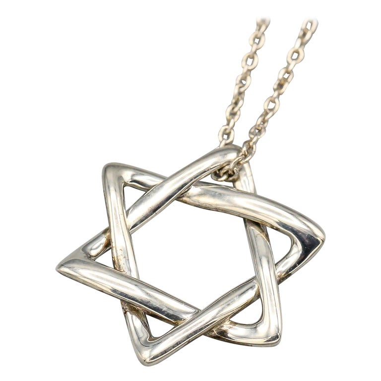 Collana Con Ciondolo In Argento 925 Raffigurante La Stella Di David/Magen David, Simbolo Ebraico Di Israele. - Italia - Foto 4
