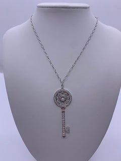 Tiffany & Co. Petals Key Pendant Brilliant-cut Diamonds Platinum