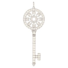 Tiffany & Co. Petals Key Pendant Pendant & Charms Platinum and Diamonds Large