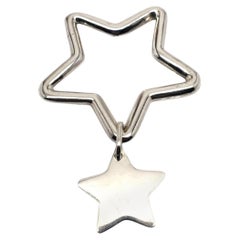 Tiffany & Co. Philippines Sterling Silver Double Star Key Ring # 19674