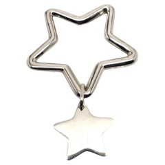 Tiffany & Co. Philippines Sterling Silver Double Star Key Ring # 19674