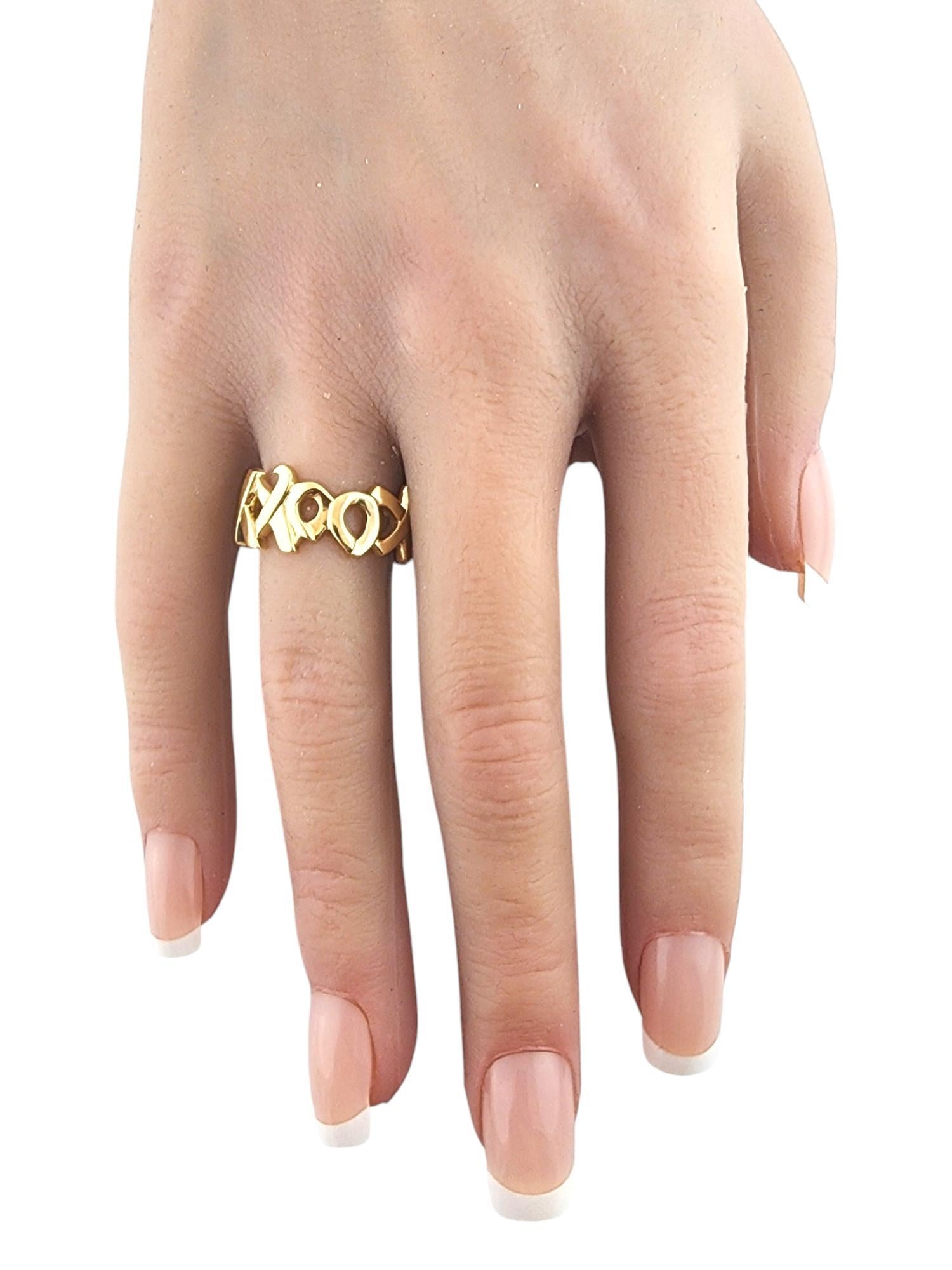 Tiffany & Co Picasso 18 Karat Yellow Gold XO Ring Size 7 #19376 2