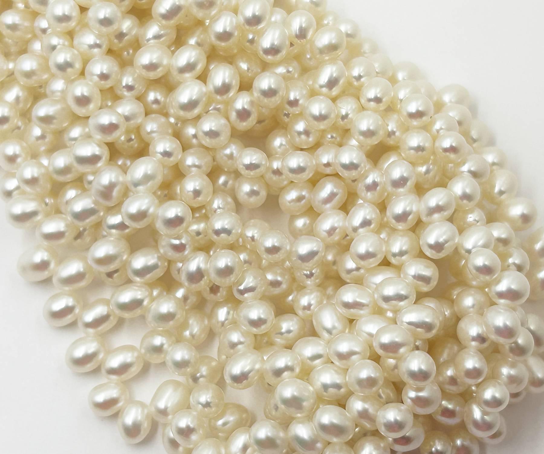 Tiffany & Co. Picasso, collana con 8 fili di perle d'acqua dolce in oro 18 carati 750. In condizioni ottime in vendita a Pasadena, CA