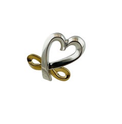Tiffany & Co. Picasso 18K Gold Sterling Open Heart Infinity Brooch #15427