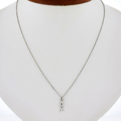 Tiffany & Co. Picasso 18k White Gold .04ct Diamond XOX Pendant w/ 16" Cable Link