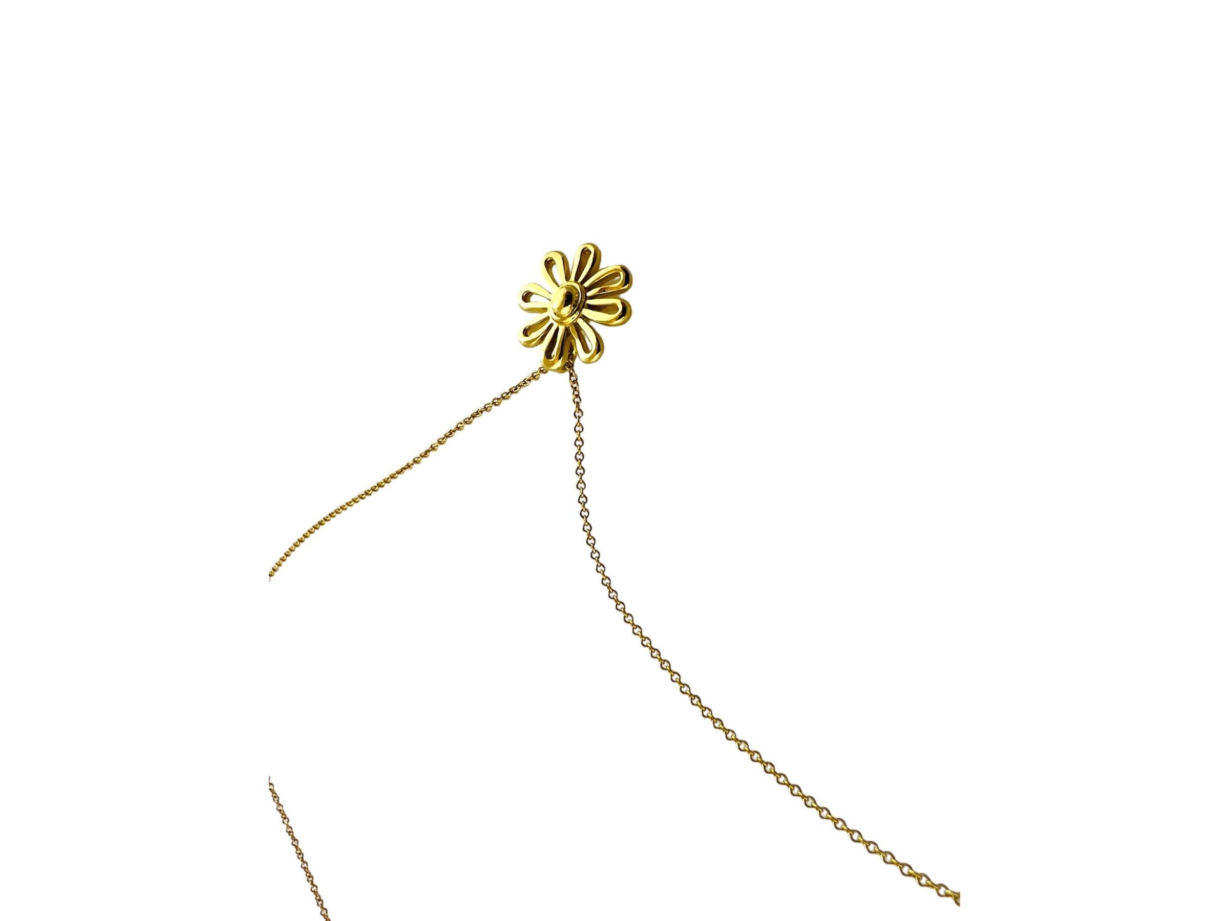 Tiffany & Co. Picasso 18K Yellow Gold Daisy Flower Pendant Necklace #15444 1