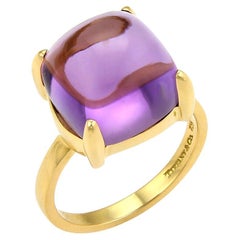 Tiffany & Co. Picasso Amethyst Sugar Stacks 18k Yellow Gold Ring Size 6.5
