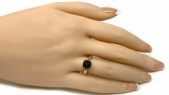 Tiffany & Co. Picasso Black Spinel Sugar Stacks 18k Rose Gold Ring - Size 4.5