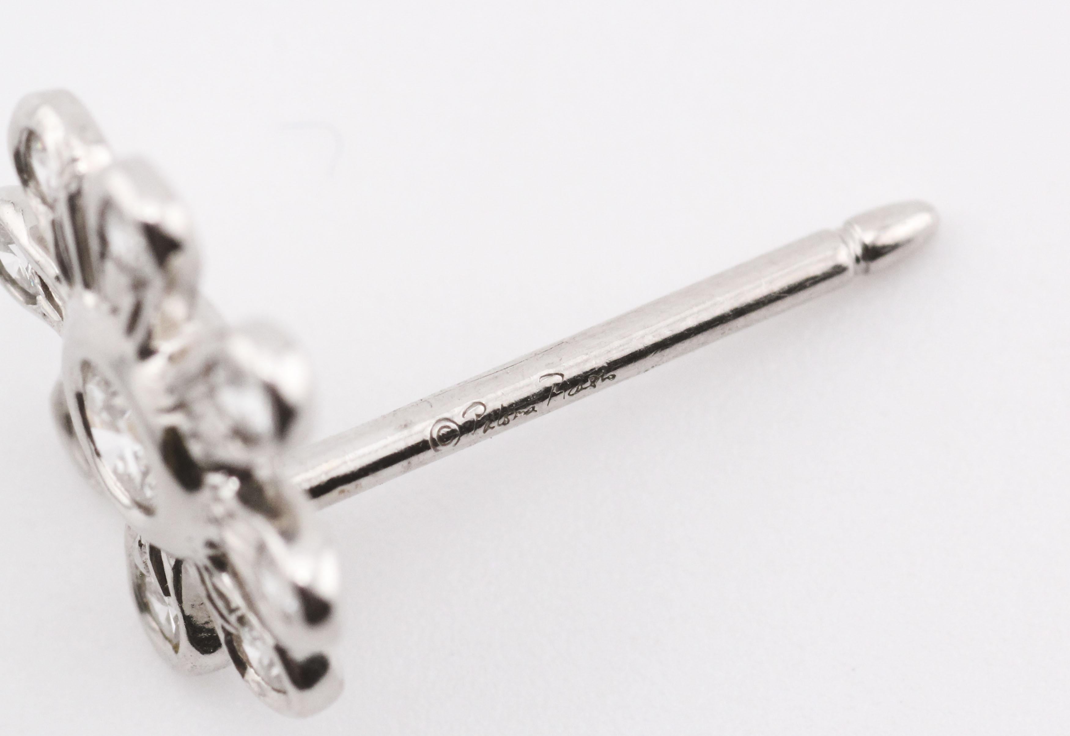 Tiffany & Co. Orecchini con diamante Picasso in platino con fiore Marguerite in vendita 2