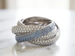 Tiffany & Co. Picasso Diamond Blue Sapphire Ring