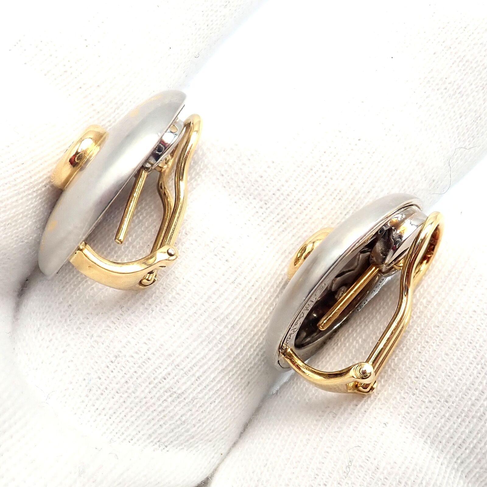 Tiffany & Co Picasso Diamant-Ohrringe aus Platin und Gelbgold mit Signatur X im Angebot 2
