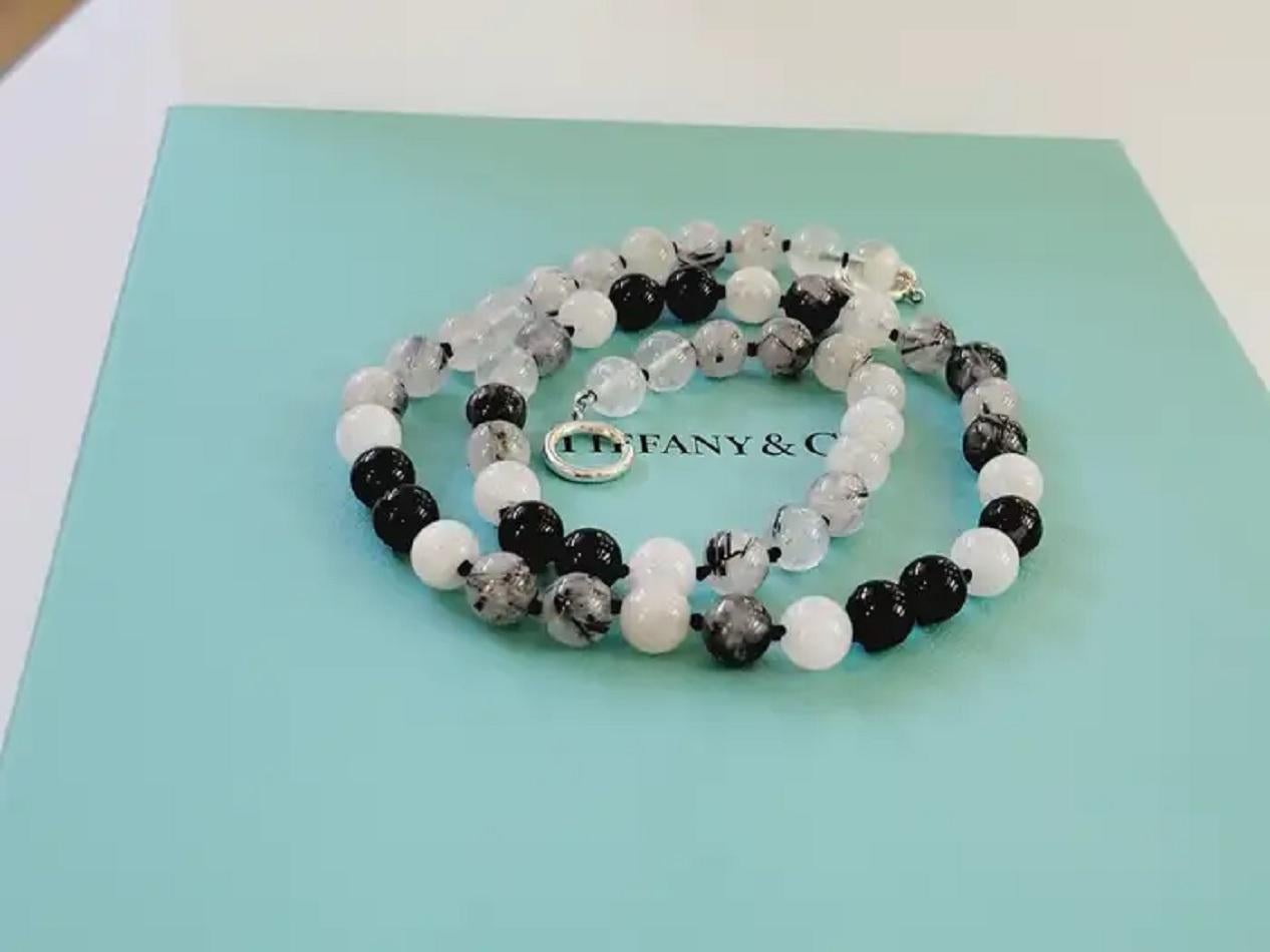 Women's Tiffany & co Picasso Rare Moonstone Quartz onyx Chain For Sale