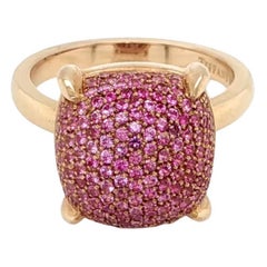 Tiffany & Co. Picasso Sugar Stacks 18k Rose Gold Pink Sapphire Ring Size 7