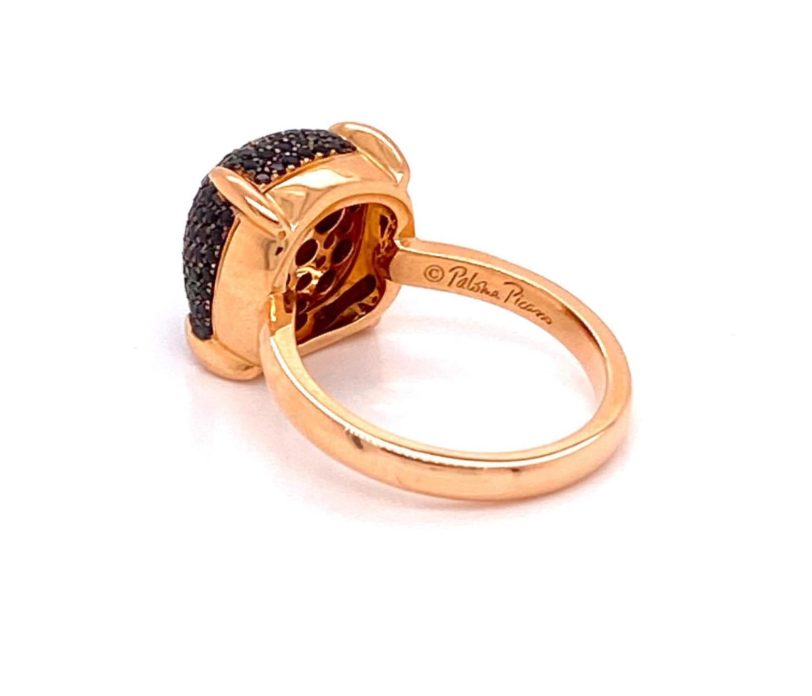 Women's Tiffany & Co. Picasso Sugar Stacks Black Spinel 18k Rose Gold Ring - Size 5