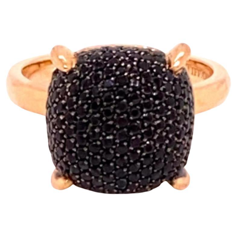 Tiffany & Co. Picasso Sugar Stacks Black Spinel 18k Rose Gold Ring - Size 5