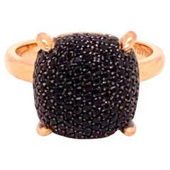Tiffany & Co. Picasso Sugar Stacks Black Spinel 18k Rose Gold Ring - Size 5