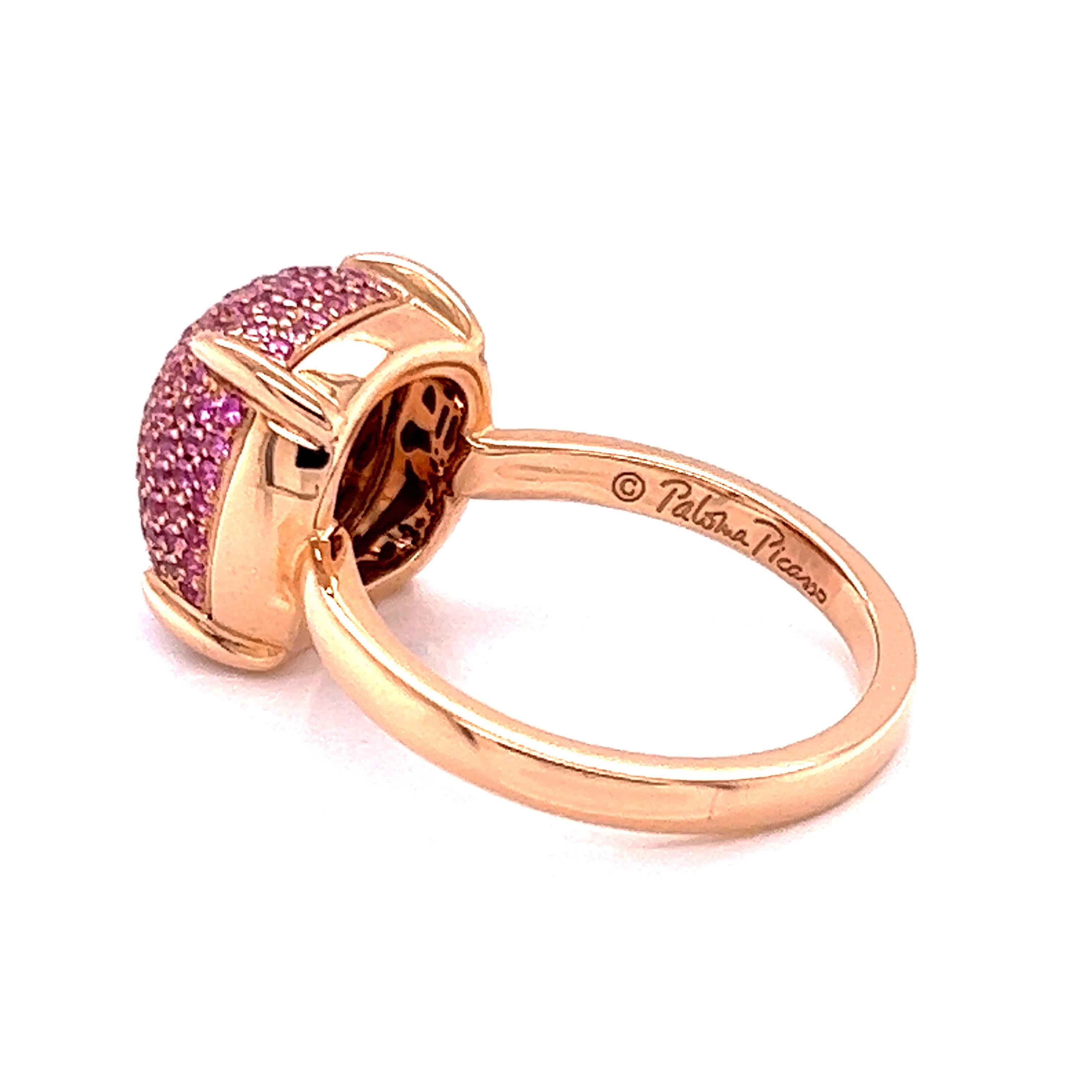 Women's Tiffany & Co. Picasso Sugar Stacks Pink Sapphires 18k Rose Gold Ring