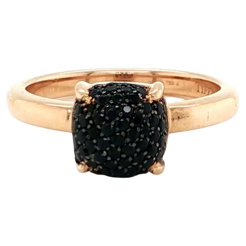 Tiffany
Co. Bague Picasso Sugar Stacks Spinelle noire Or rose 18k Taille 4.5