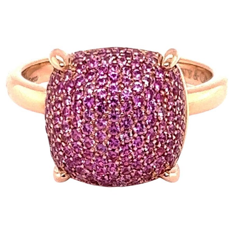 Tiffany and Co. Picasso Sugar Stacks Ring w/Pink Sapphires in 18k Rose Gold  For Sale at 1stDibs | tiffany sugar stack ring