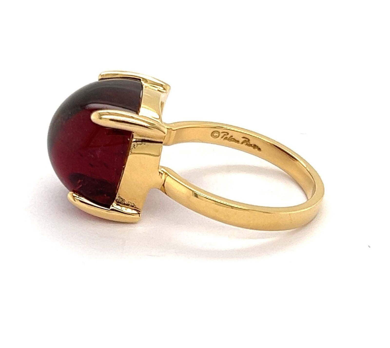 Modern Tiffany & Co. Picasso 18k Yellow Gold Sugar Stacks Rubellite Ring - Size 7
