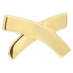 Tiffany & Co Picasso X Brooch Pin 18k Yellow Gold