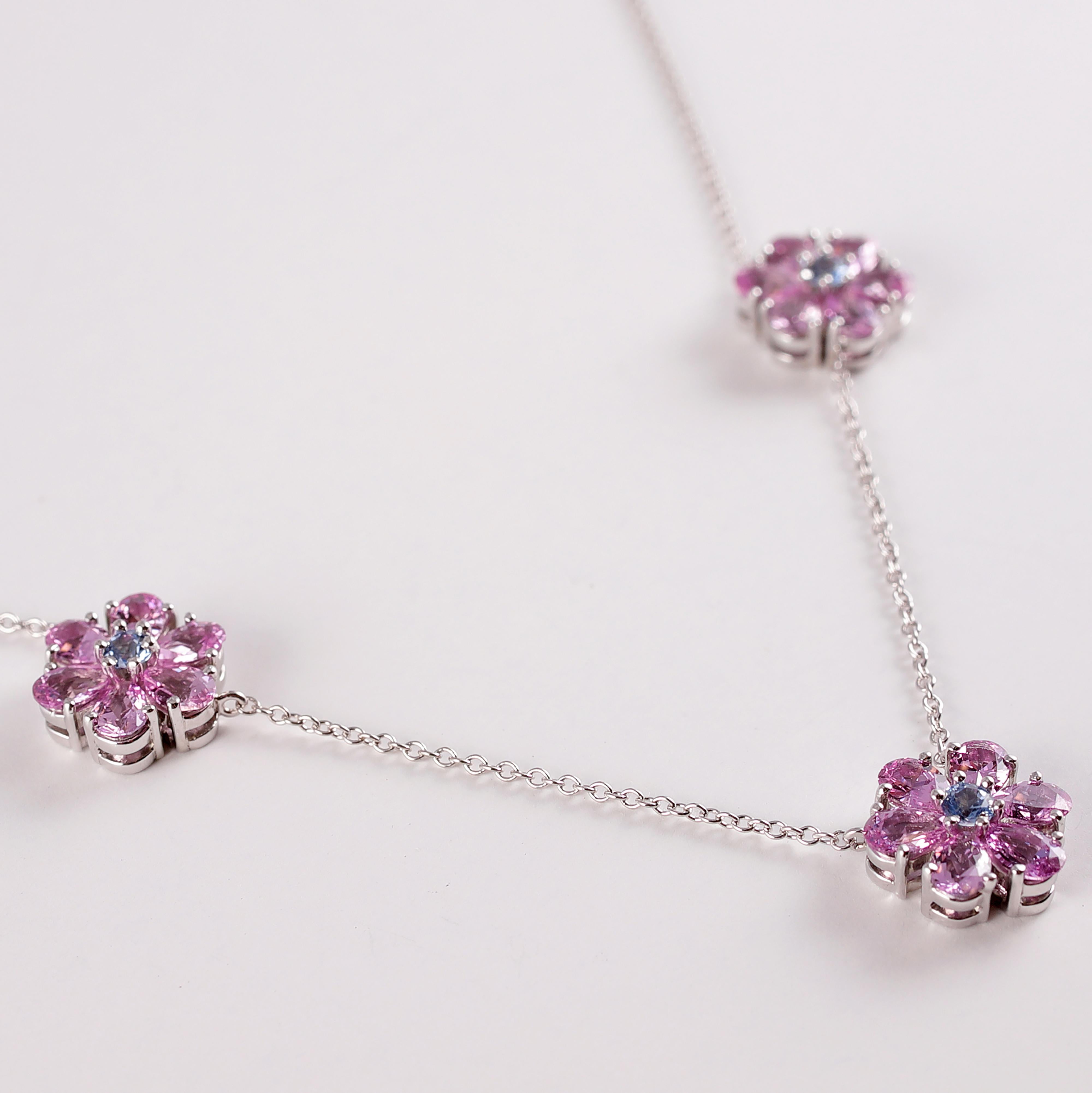 Tiffany & Co. Pink and Blue Sapphire Necklace 2