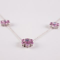 Tiffany & Co. Pink and Blue Sapphire Necklace