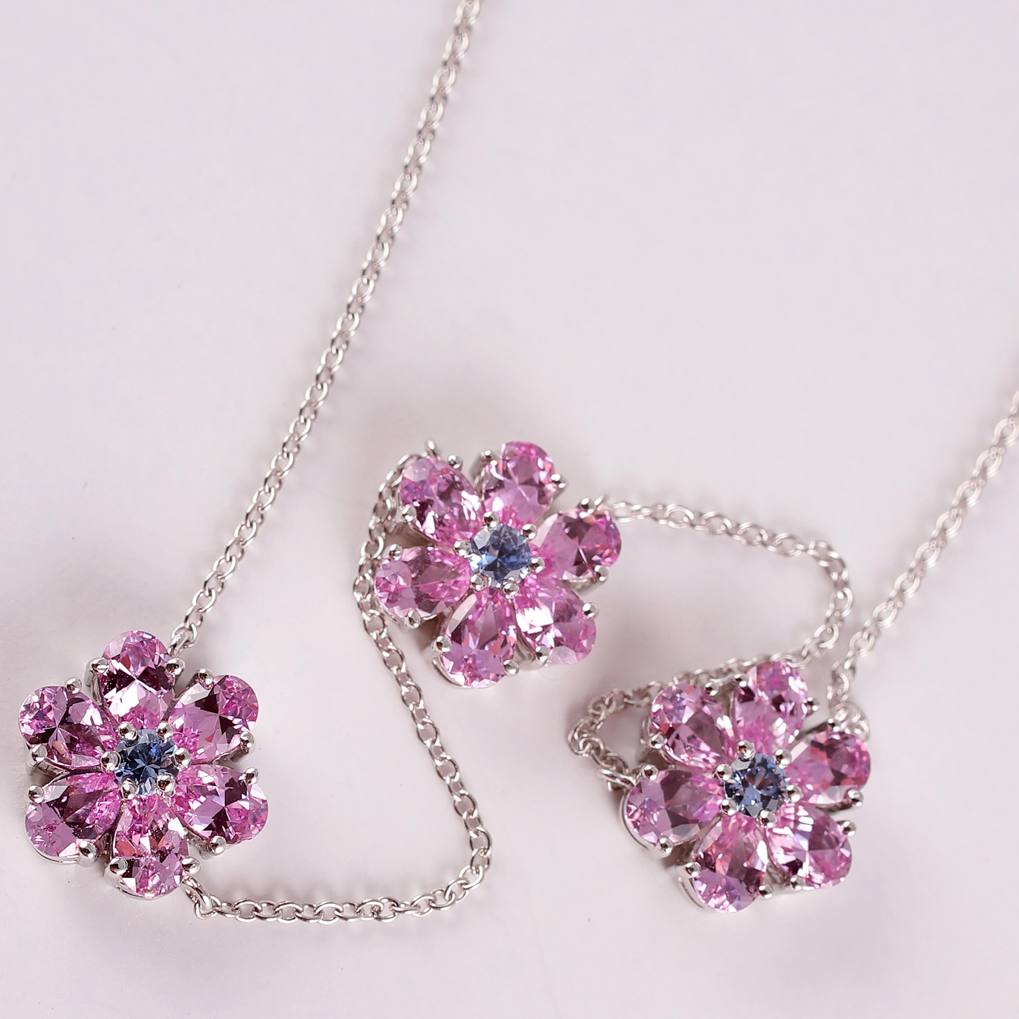 Tiffany & Co. Necklace T Smile K18WG Pink Sapphire 46cm Limited w/box Women  | eBay