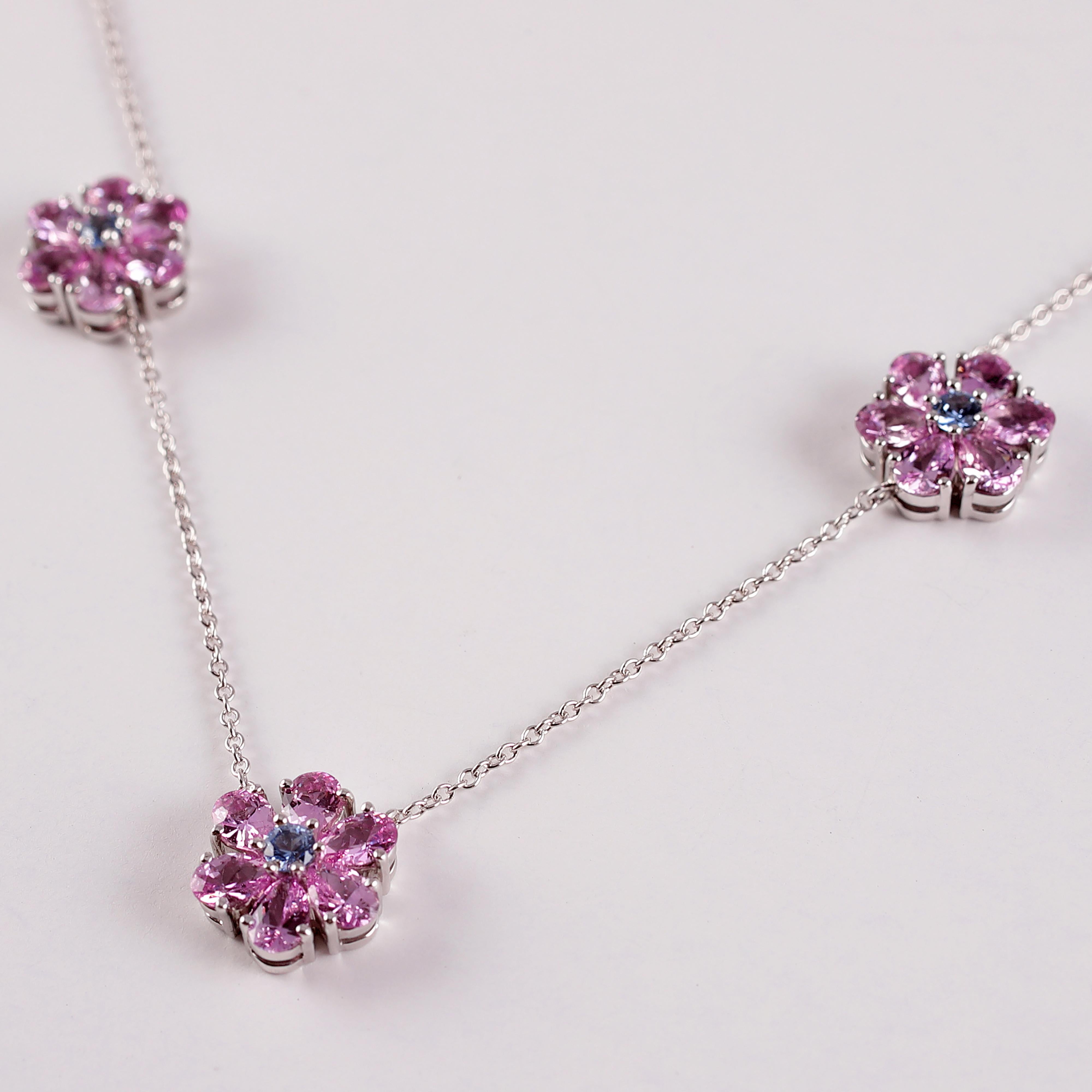 Tiffany & Co. Pink and Blue Sapphire Necklace 1